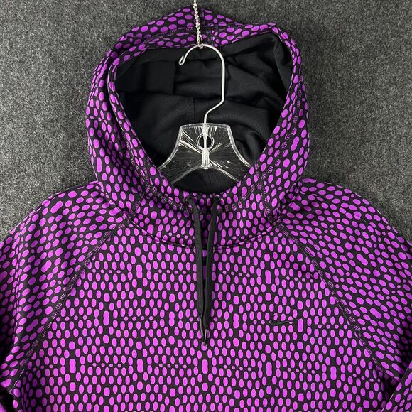 Nike Hoodie Women's Small Purple Therma-Fit Dots Training Pullover 696248-584 - Picture 2 of 9